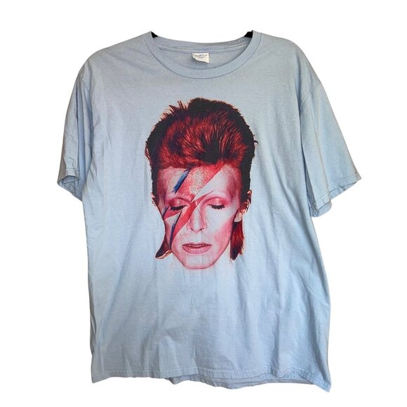 Port & Company Other - Port Company Mens Tee Shirt Size Large Blue David Bowie Crew Neck Pure Cotton